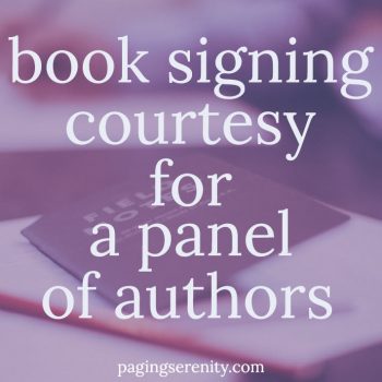 Book Signing Courtesy for Multiple Authors